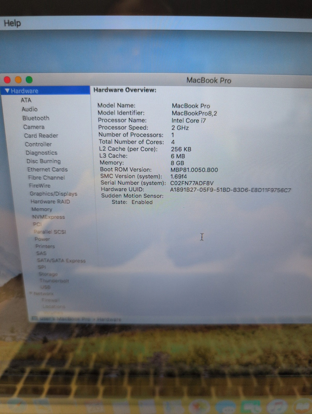 🎸 Apple MacBook Pro 15-inch A1286 2011 Intel i7-2.0GHz 8GB 250GB SSD 10.13