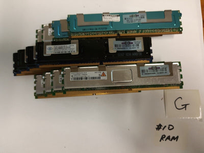 - 24GB (12x2GB) HP 398707-051 ECC  DDR2-667 CL5 PC2-5300F  (SERVER RAM)