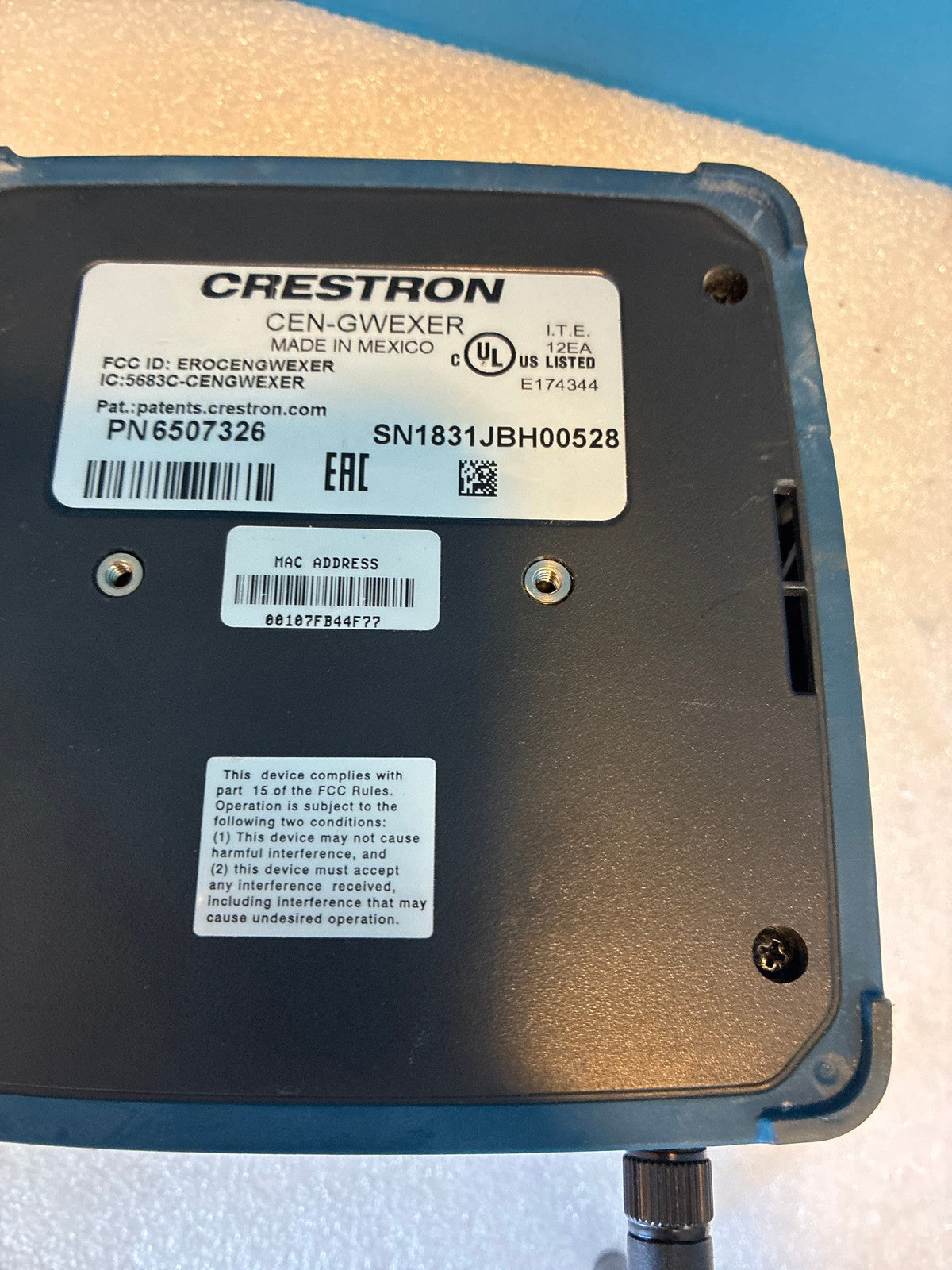 🔥 Crestron CEN-GWEXER Wireless Gateway Extender with Antenna Home Automation