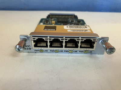 ~ Cisco HWIC-4ESW 4 Port 10/100 Ethernet Switch Interface Card Genuine