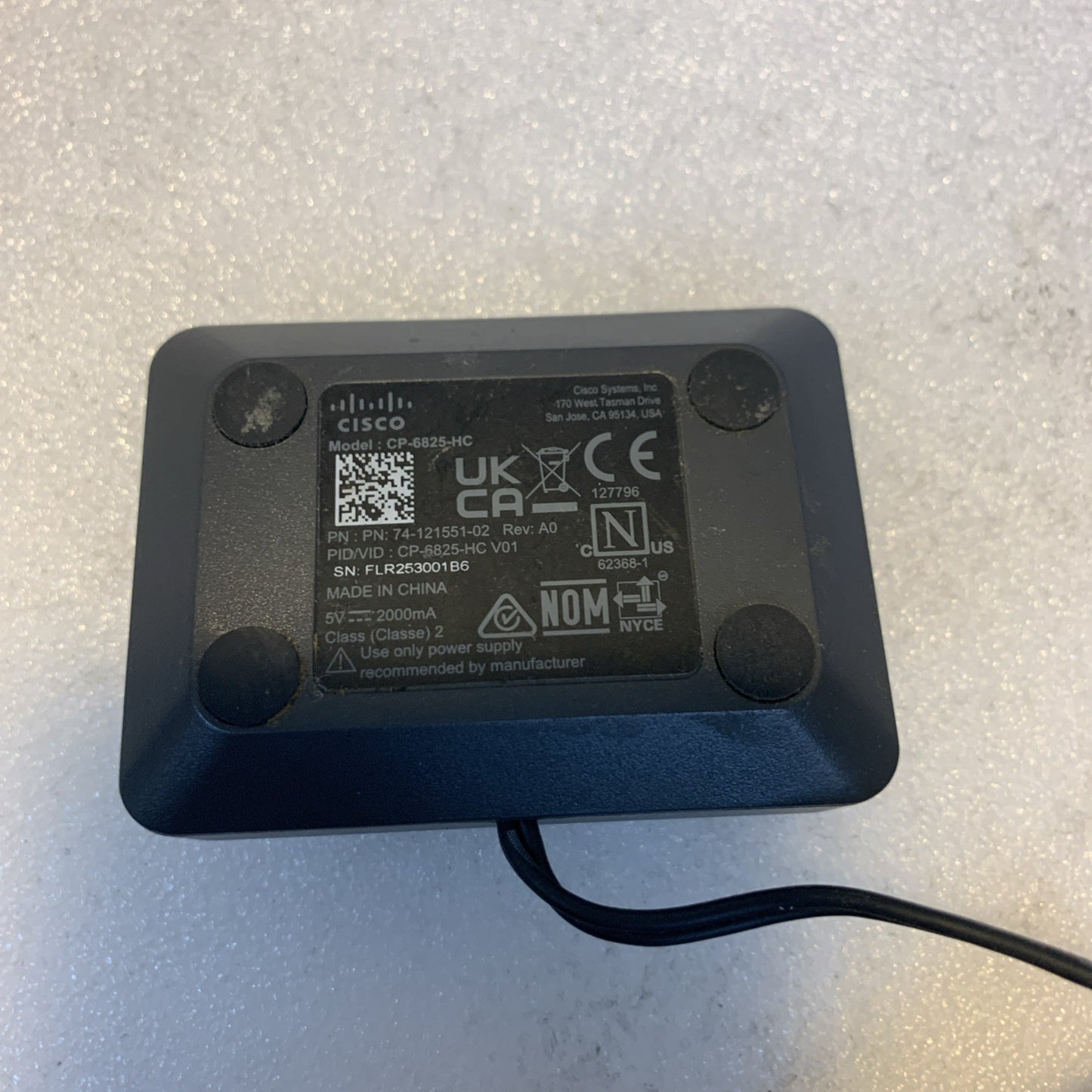 Lot of 2 CP-6825-HC Cisco USB charger deck cradle