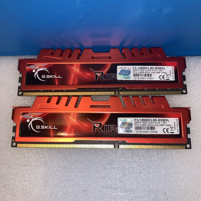 8GB = 2x4GB G.SKILL Ripjaws X DDR3-1600 PC3-12800 CL9 RAM F3-12800CL9D-8GBXL