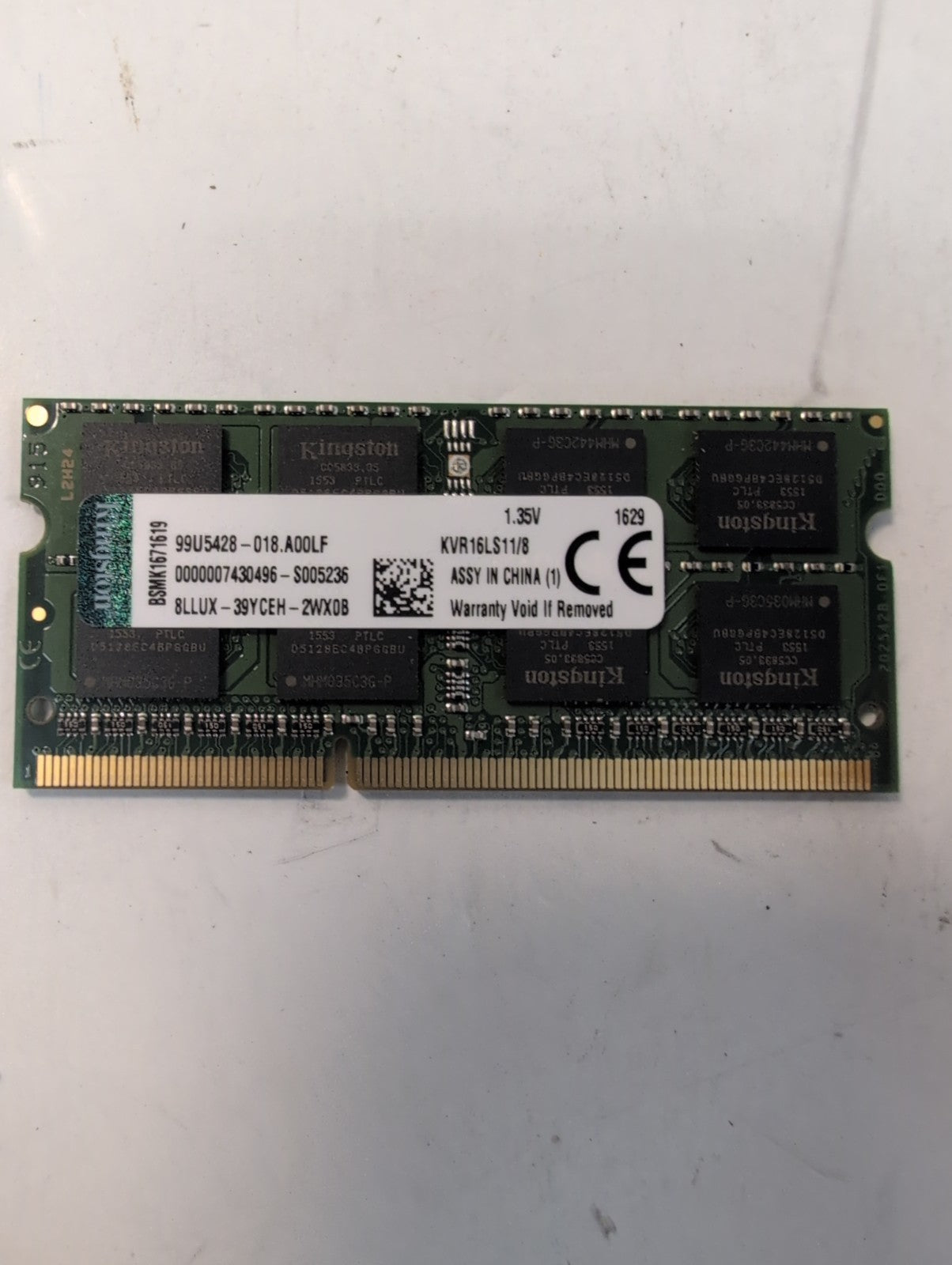 🔥 Kingston KVR16LS11/8  8GB DDR3L 1600 SODIMM Laptop Memory -