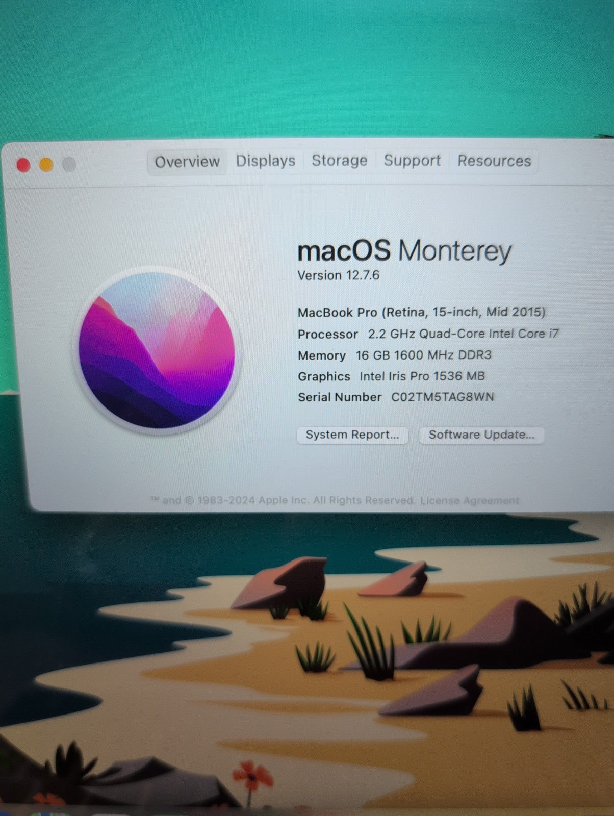 🔥(NICE) Apple MacBook Pro 2015 15" Retina/ i7-2.2GHz/16GB RAM/256GB SSD/12. 7 -