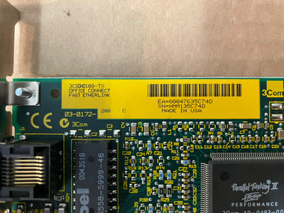 ~ 3CSOHO100-TX OFFICE CONNECT FAST ETHERNET, 03-0172-200 C, 10-100BASE-TX PCI E