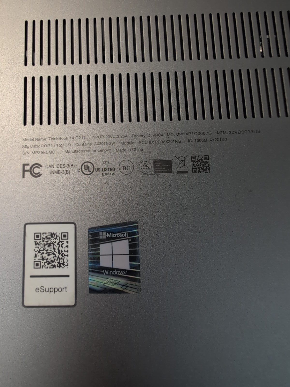 Lenovo ThinkBook 14 G2  ITL 14" Laptop i5-1135G7/8GB/256GB NVMe/ Win11 (NICE) -