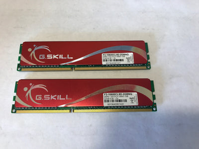 2 x  G Skill Dual Channel 1GB DDR3-1333 PC3-10600 F3-10600CL9D-2GBNQ memory