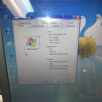 Nice～ HP Pavilion G61 AMD Athlon II M320 3GB Ram 250GB ATi 2400 GPU Windows XP