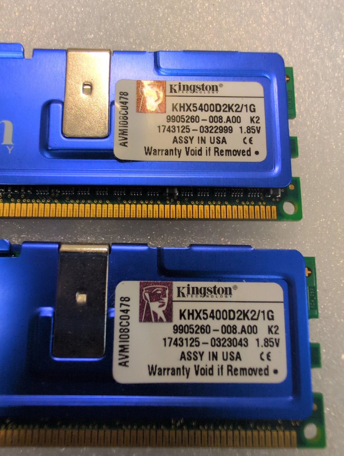 🎸 Kingston HyperX KHX5400D2K2/1G DDR2 Memory Kit 2GB (2x1GB) Blue
