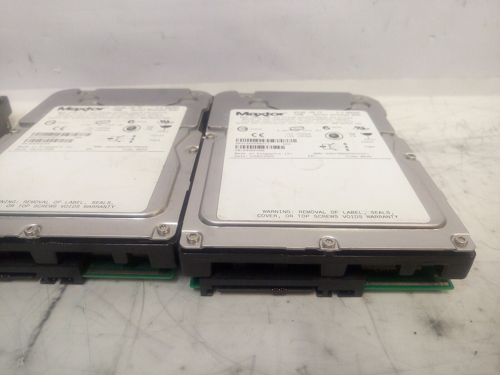 - LOT OF 3  Maxtor Atlas 8K073S0  15K II 73GB  SAS Hard Drive @@@