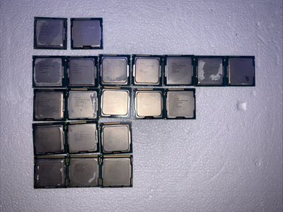 Lot of 50 desktop computer low end CPU Intel duo core & i-series (for artwork)