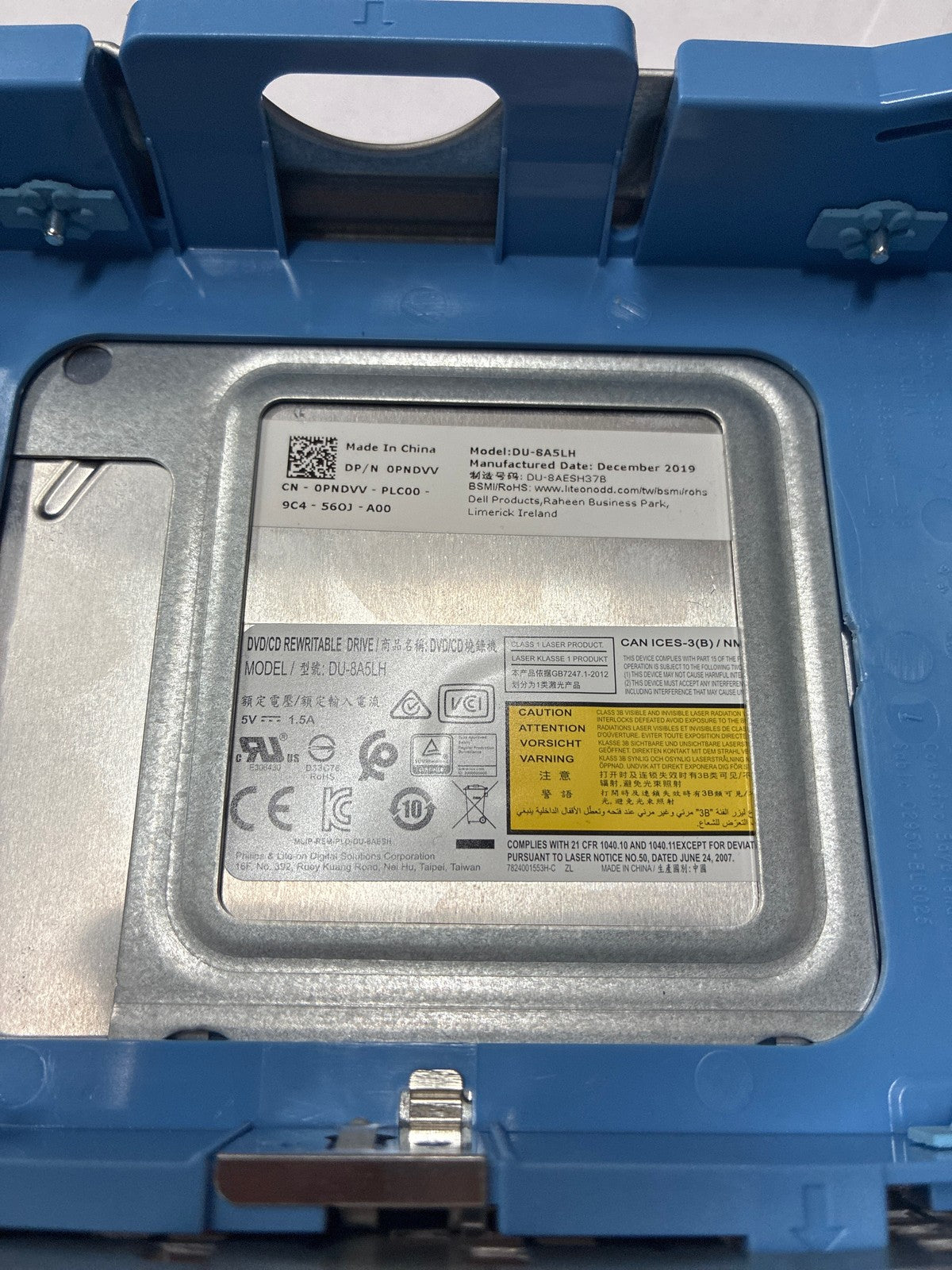 🔥 Dell DU-8A5LH DVD/CD Rewritable Slim Drive with Blue Caddy DP/N 0PNDVV