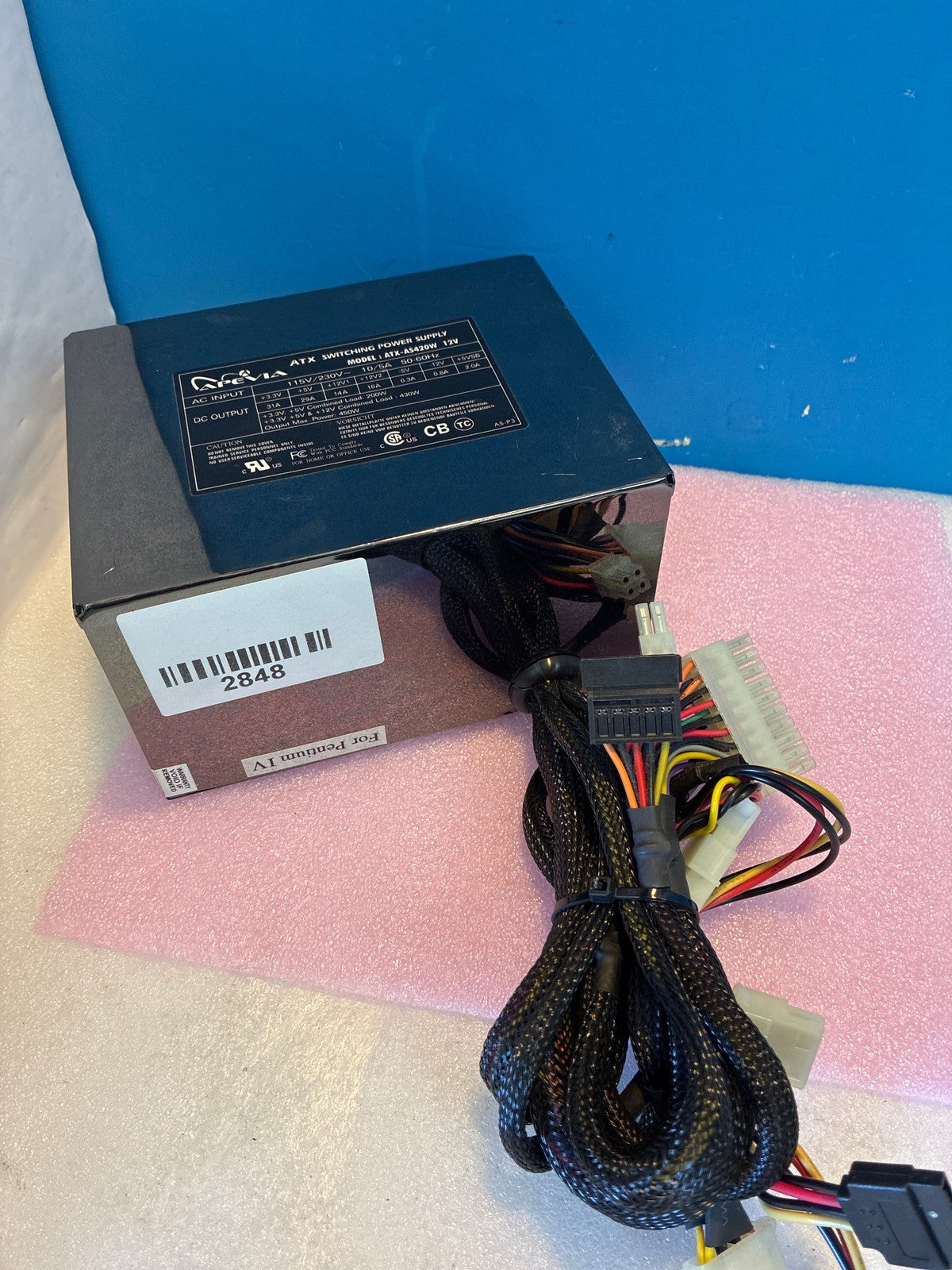 🔥 Apevia ATX-AS420W 420W ATX Switching Power Supply Black Sleeved