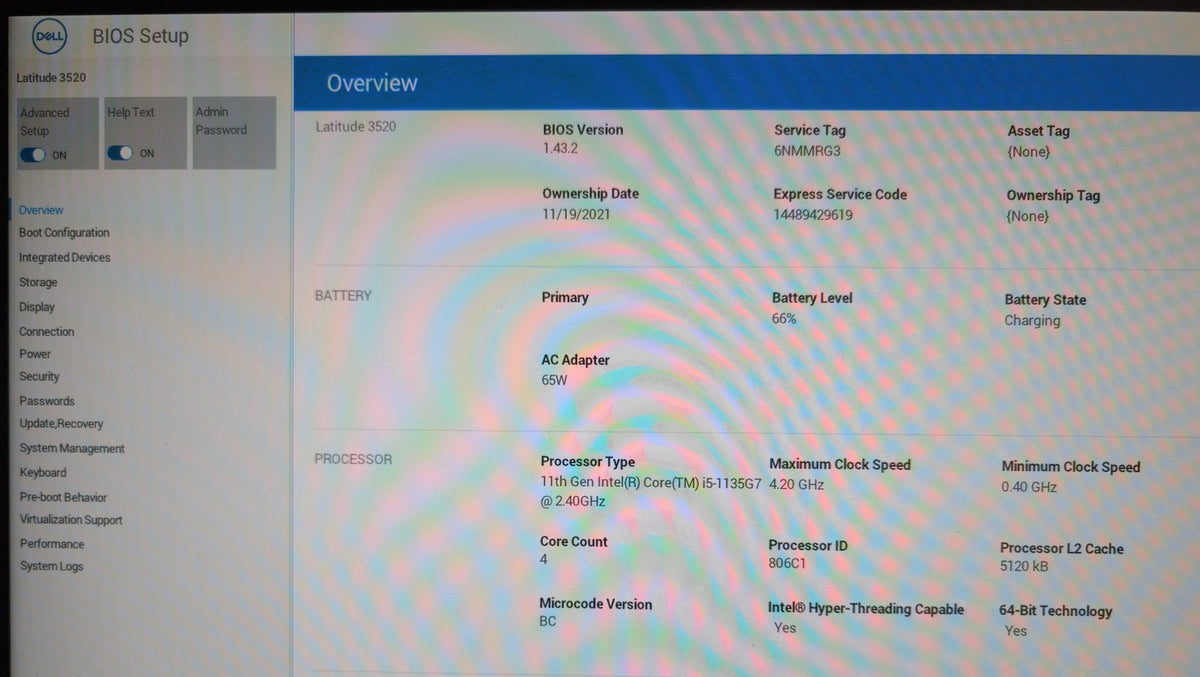 🎸 Dell Latitude 3520 15.6" Laptop i5-1135G7 No RAM/SSD (LCD issue, For Parts)