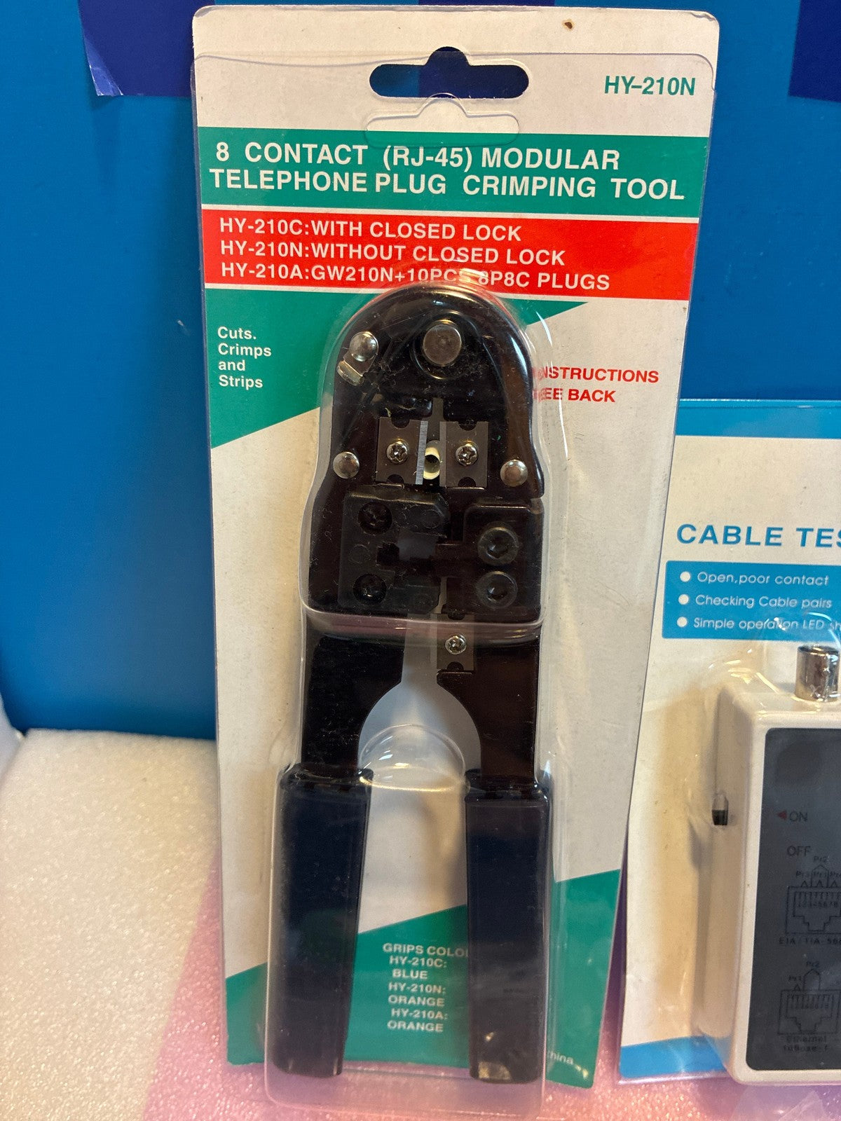 🔥 Monoprice RJ-45 Network Kit: HY-210N Crimping Tool, ST-45 Tester, MP-MP5EU8P8