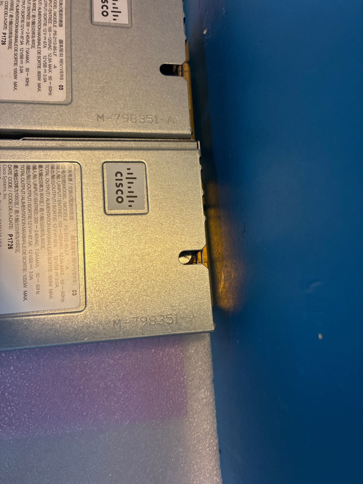 2x 🔥 Cisco UCSC-PSU1-1050W V02 1050W AC Server Power Supply 341-0638-0  -02