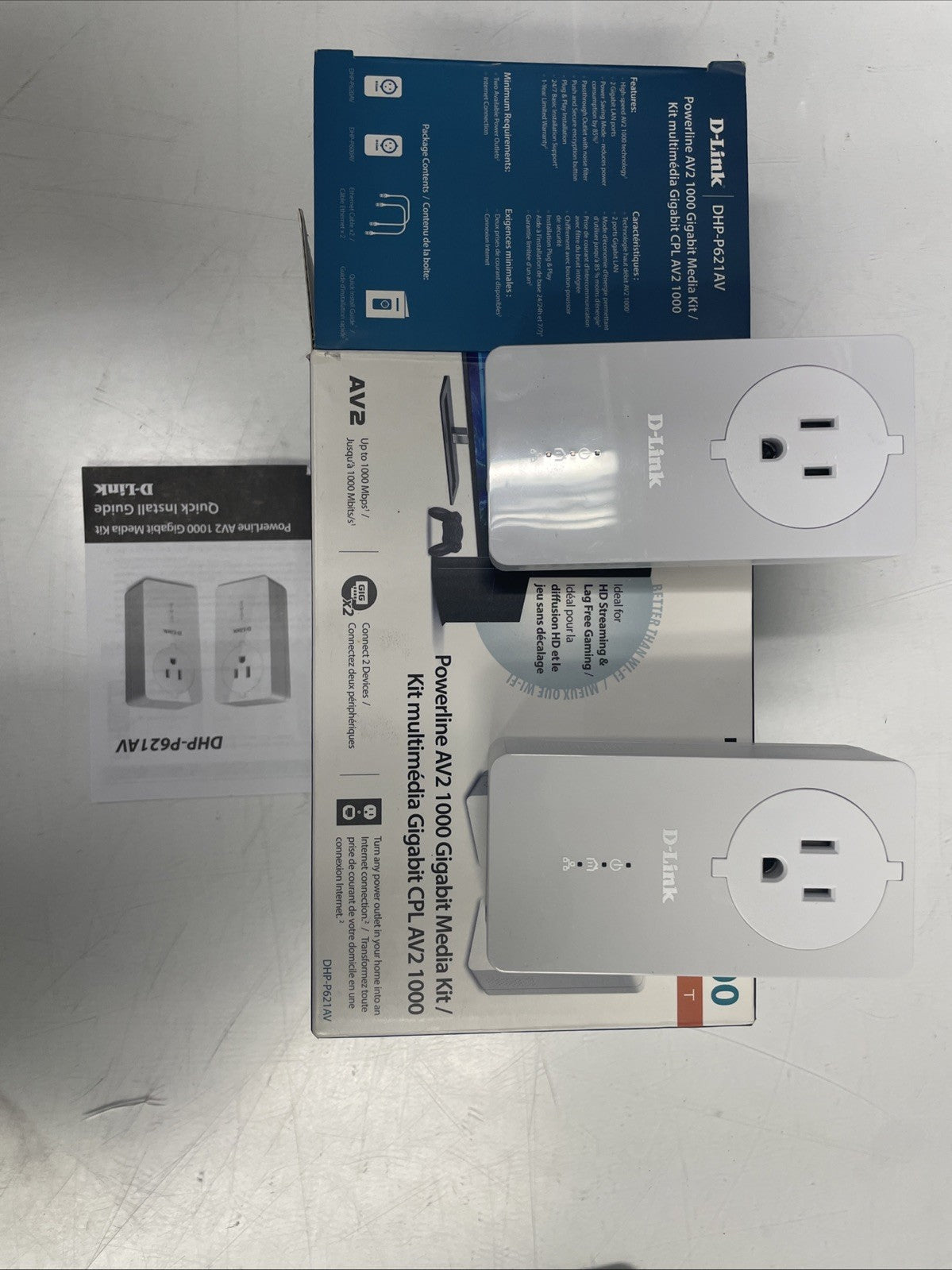 Openbox D-Link Powerline DHP-621AV AV2 1000 Gigabit Media Kit  +