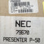 - NEW IN BOX NEC 79670 50" TABLETOP PRESENTER P-50 PROJECTOR SCREEN P509666~@