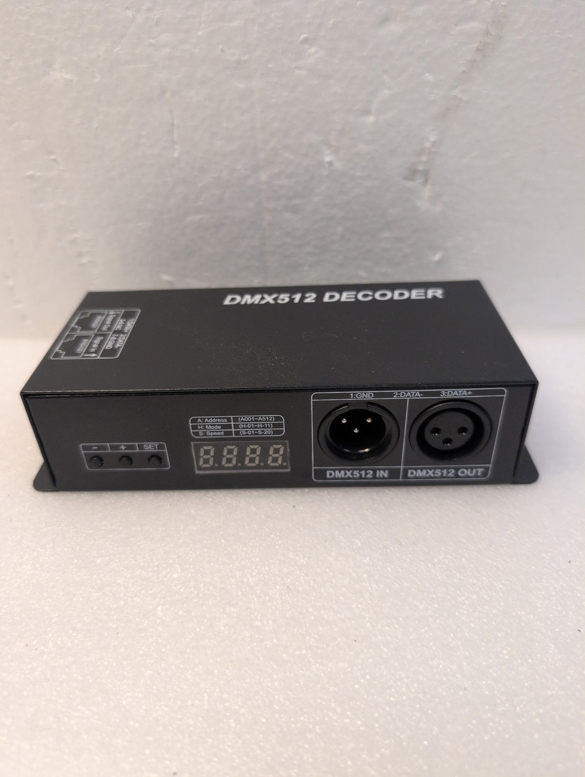 🎸 DMX512 4-Channel LED Decoder Controller DC12-24V XLR RJ45 DMX Stage
