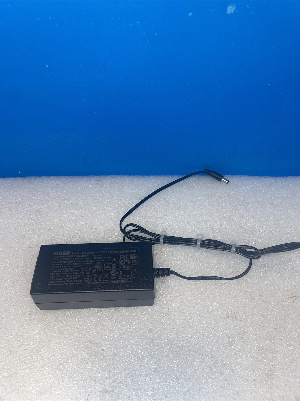 Original MOSO Video Recorder Power Cord MSA-Z3330IC12.0-48W-Q 12V3.33A