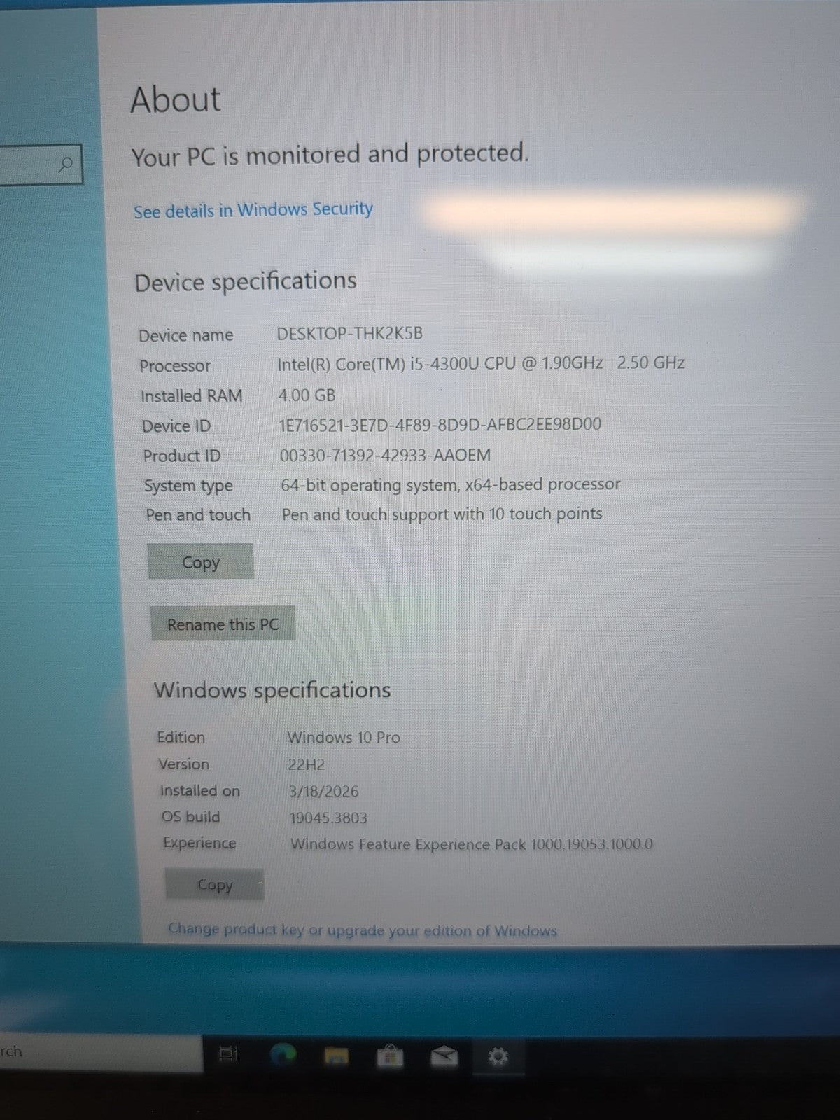 Microsoft 12" Surface Pro 3 1631  i5-4300U/4GB/128GB SSD/Win10/Keyboard (NO AC)-