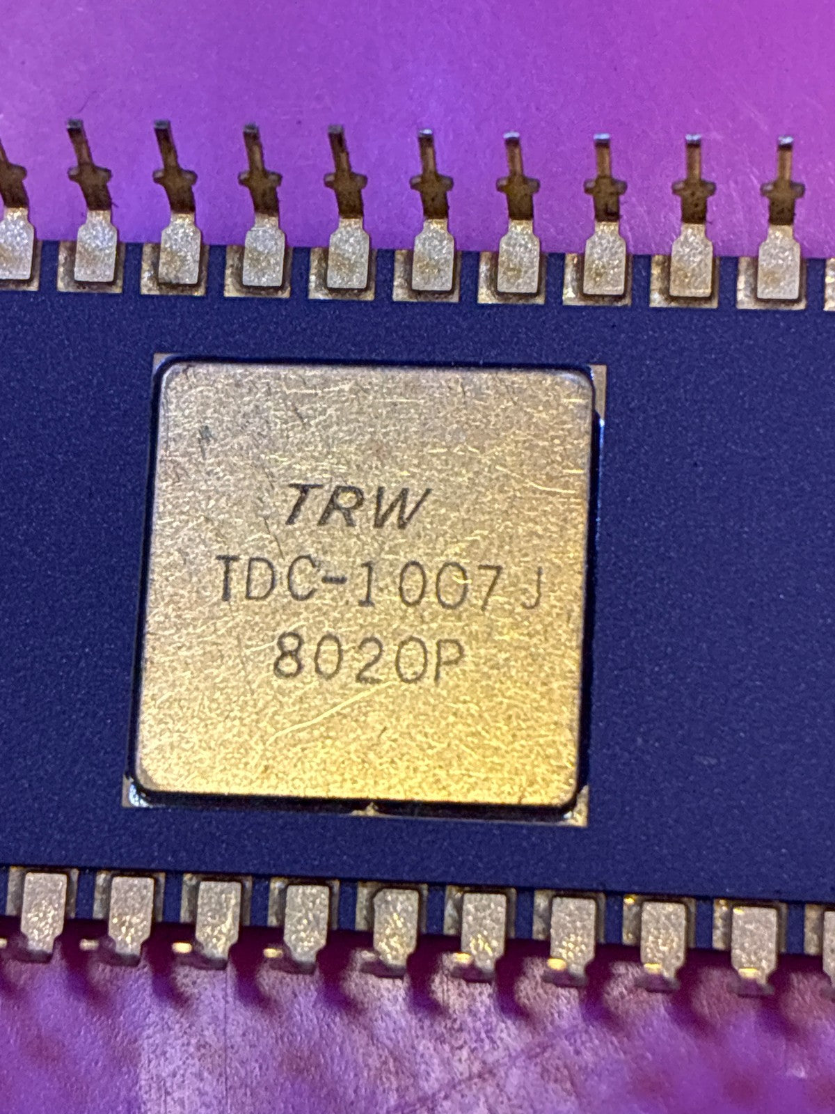 🔥 TRW TDC-1007J Vintage Multiplier IC Chip Ceramic DIP 64-Pin 8-bit ADC