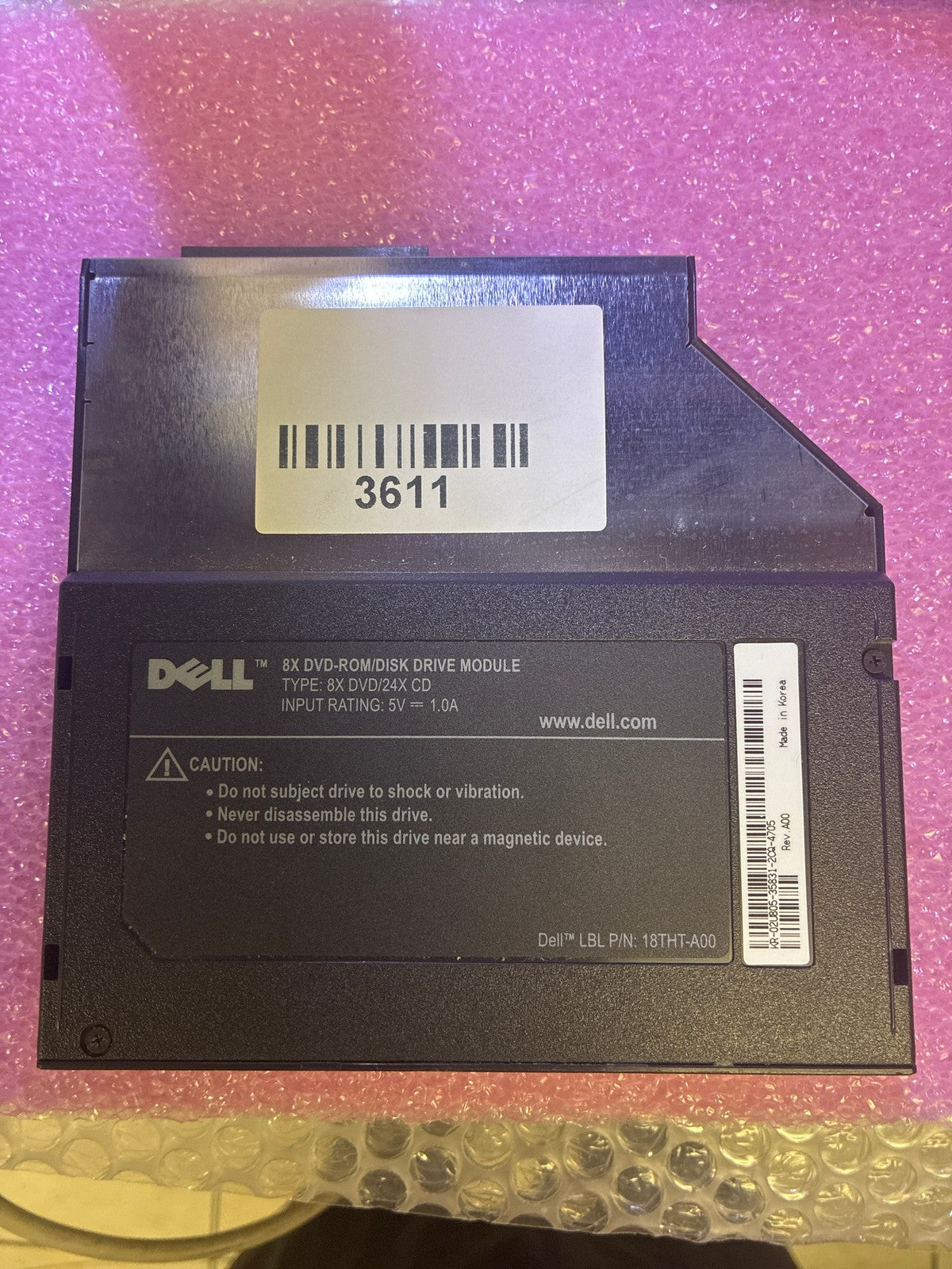 🔥 Dell 8X DVD-ROM Drive Module 18THT-A00 Laptop Media Bay Optical Drive