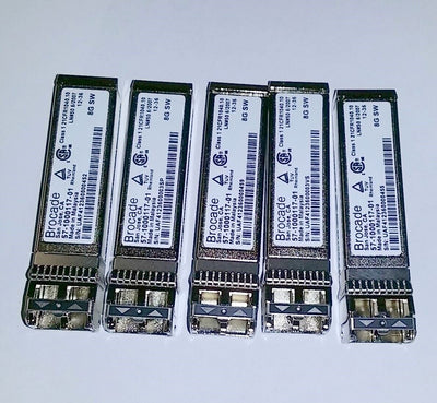 5 x Brocade 8G SW 57-1000012-01 8GB 850nm Optical Transceiver SFP Module