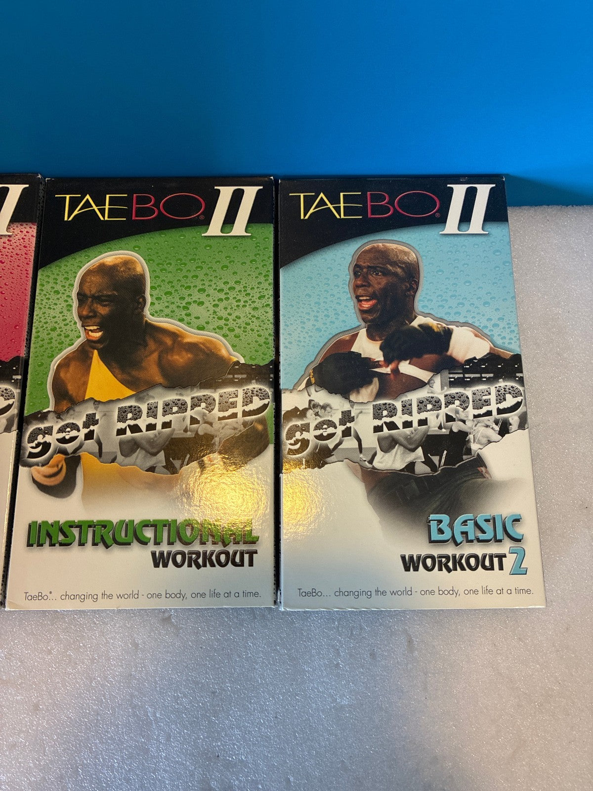 🔥 TaeBo II Get Ripped VHS Set Billy Blanks 4 Tapes Basic Workout Instructional