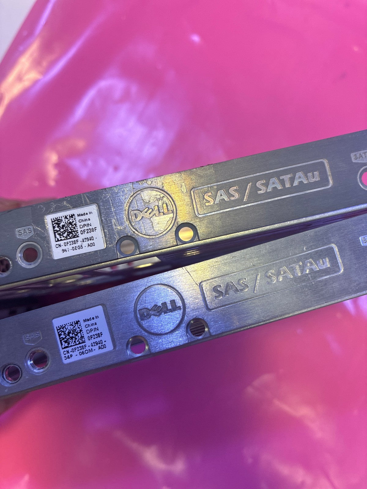 Set of 2 🔥 Dell 3.5" SAS/SATA Hard Drive Caddy Tray F238F PowerEdge + screws