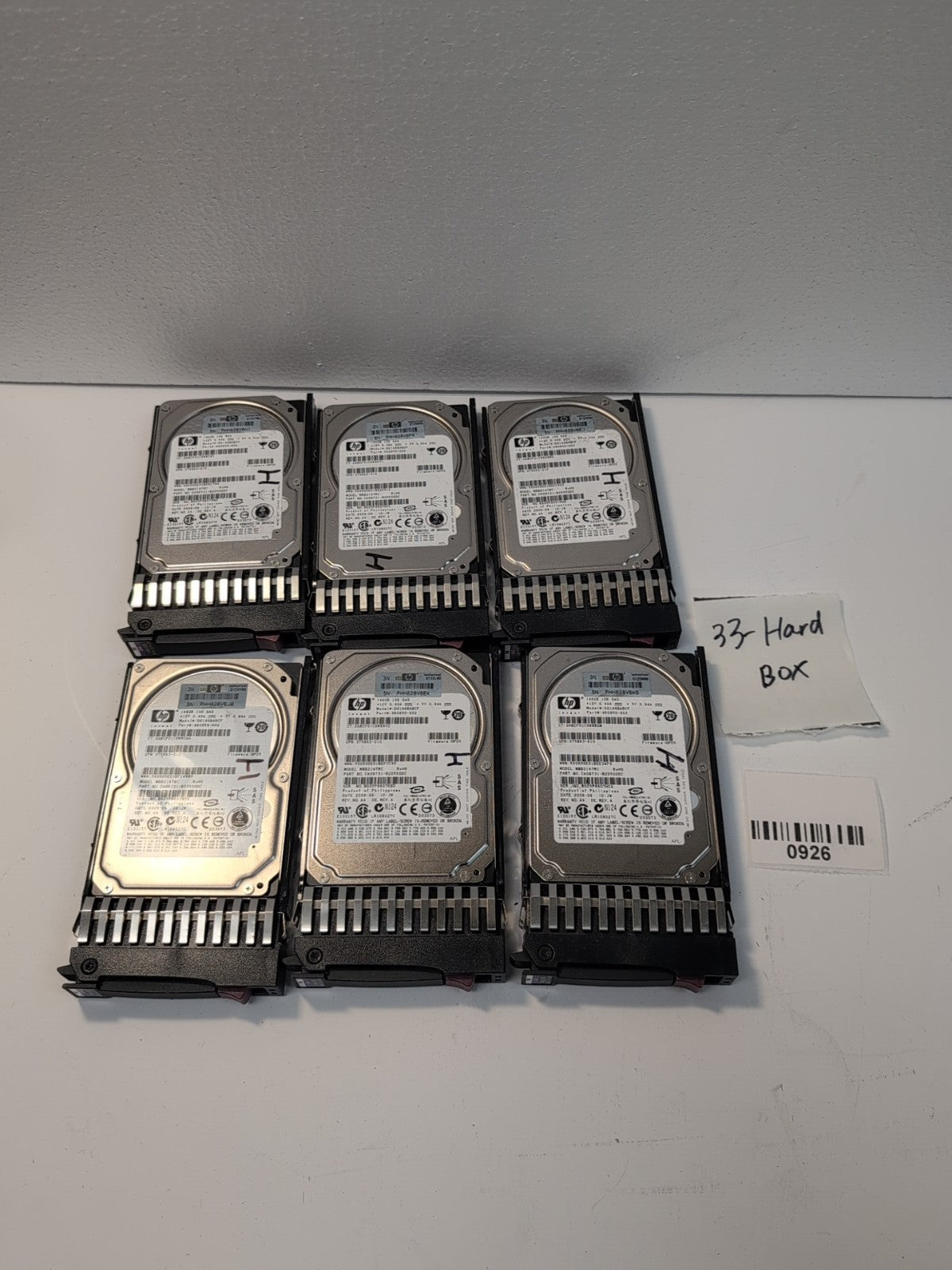 6x HP 432320-001 460850-002  2.5" 146GB 10K RPM SAS Hard Drive -