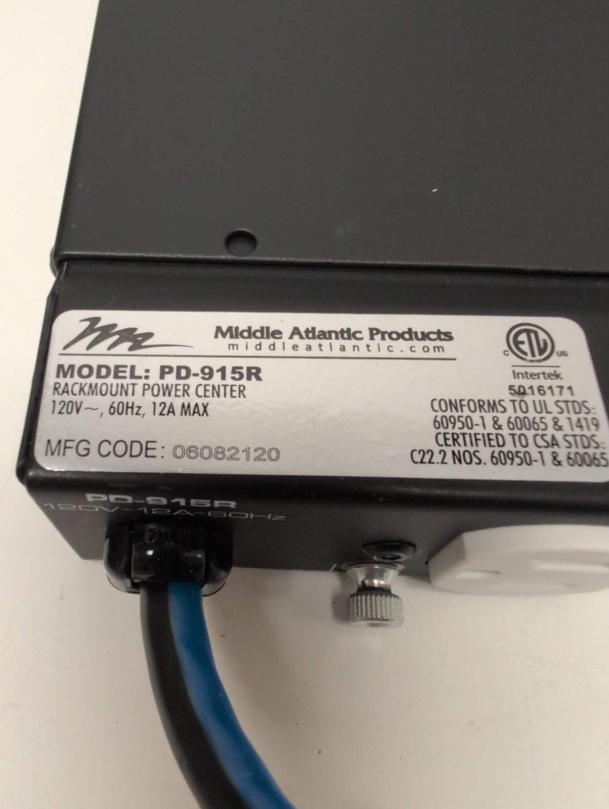 🔥 Middle Atlantic Products PD-915R Rackmount Power Center 120V-12AMP -