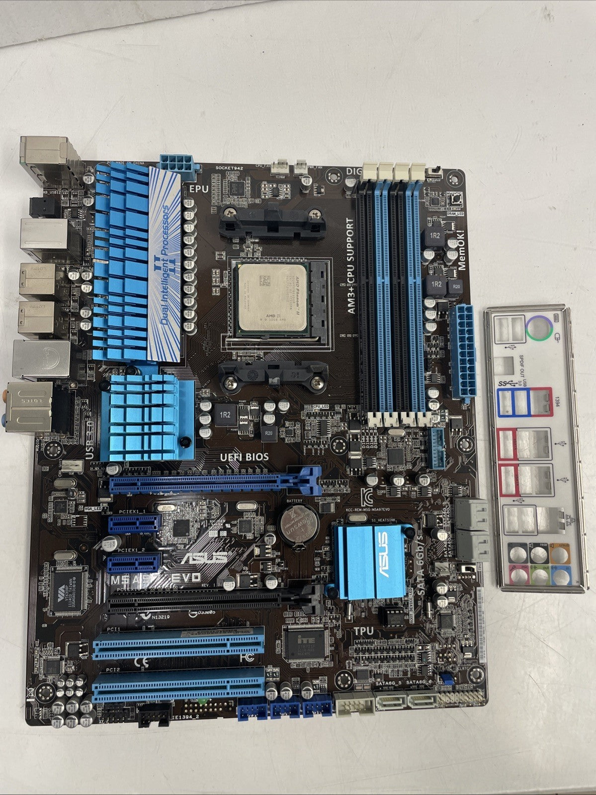 Asus M5A97 EV0 DDR3 Motherboard with CPU AMD Phenom II hdz955fbk40gm +