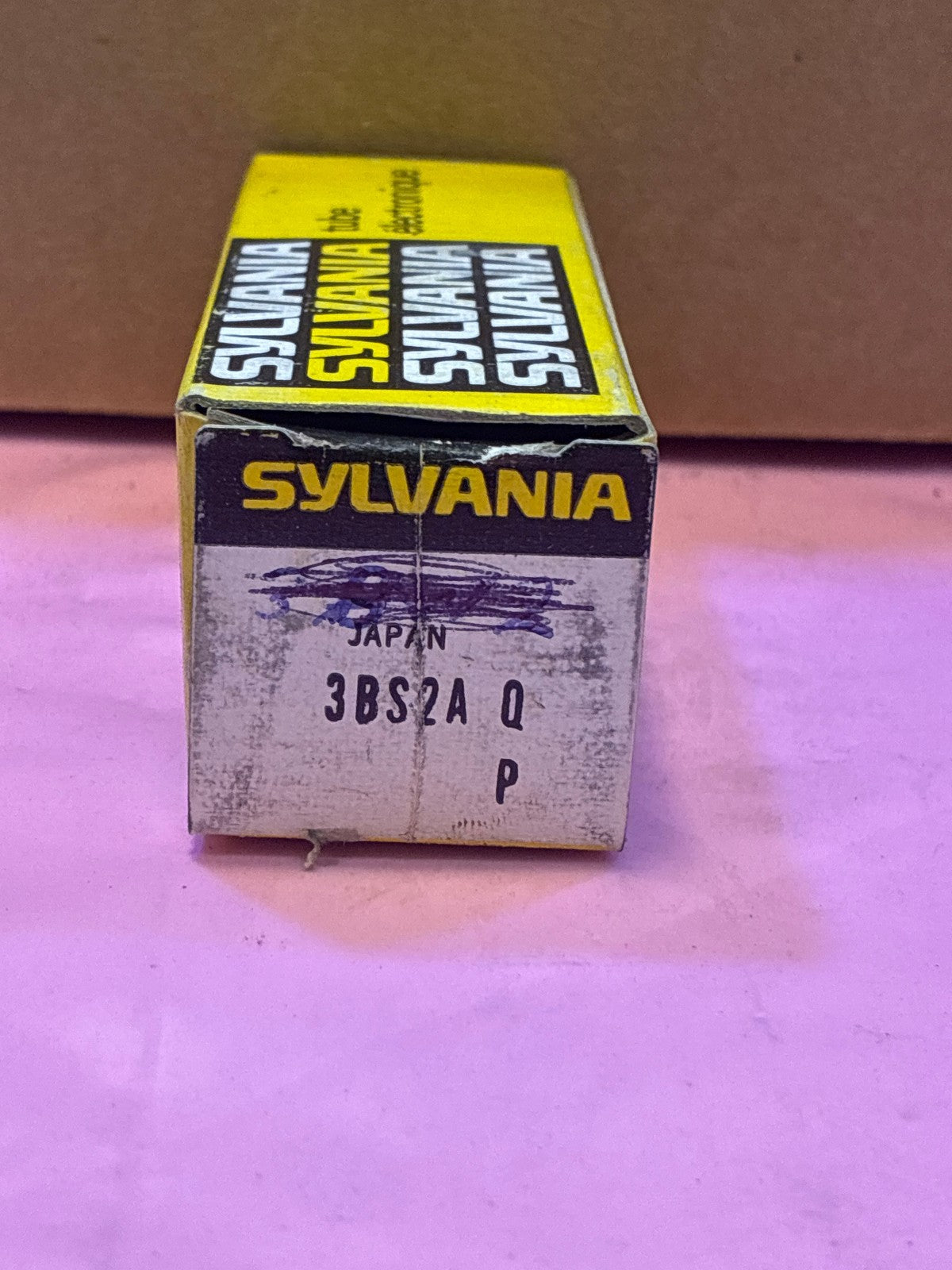 🔥 Sylvania 3BS2A Vacuum Tube in Original Yellow Box - Made in Japan