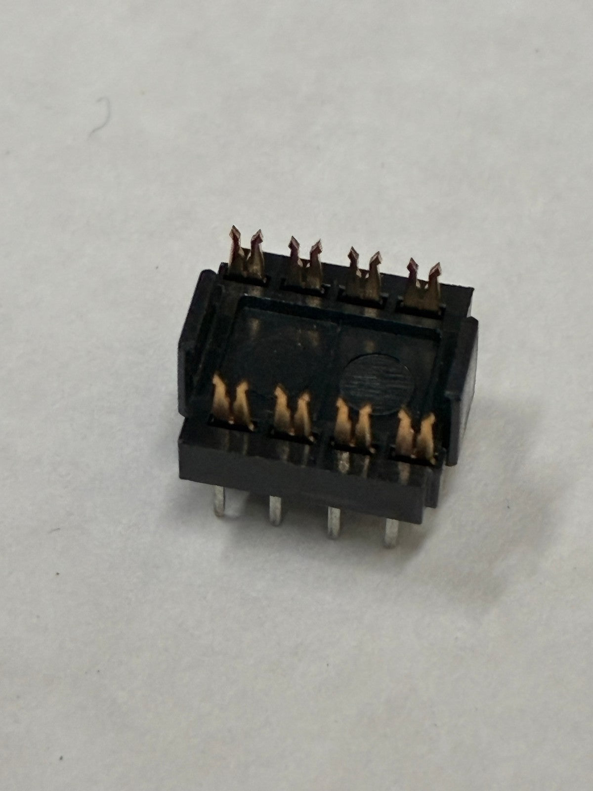 🔥 Lot of 8 AMP 8-Pin PCB Connector/Socket Black Gold Contacts