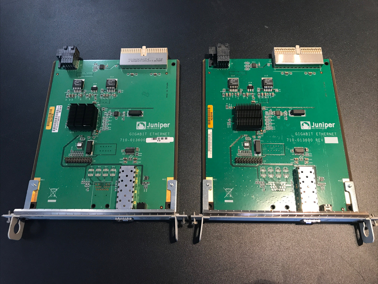 （2x)  JUNIPER JXE-1GE-SFP-S GIGABIT ETHERNET EPIM 10/100/1000 MODULE 710-013600