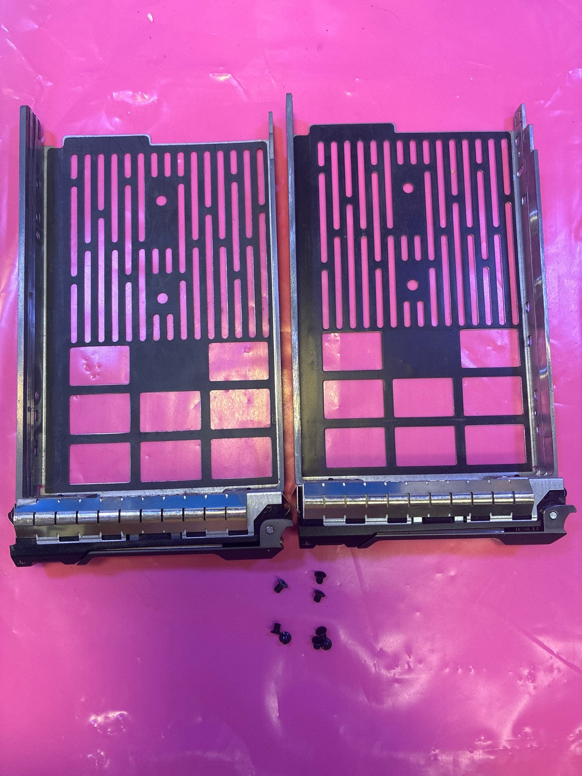 Set of 2 🔥 Dell 3.5" SAS/SATA Hard Drive Caddy Tray F238F PowerEdge + screws