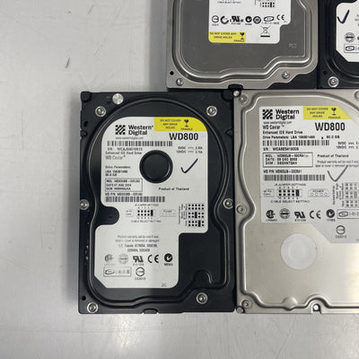 Lot Of 5- Mixed Brand Desktop IDE HDD 40G/80G 3.5”  Tested & Working +