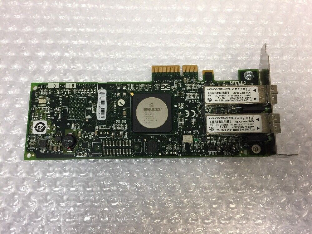 - EMULEX LightPulse LPE11002 4Gb Fibre Channel PCI-e Dual Channel HBA Card