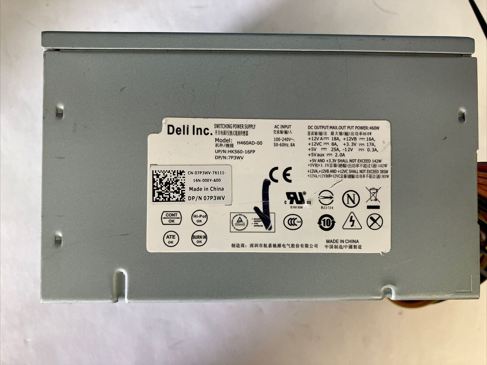07P3WV Dell H460AD-00 460W Power Supply For XPS ATX Desktop 7P3WV *Tested* ~