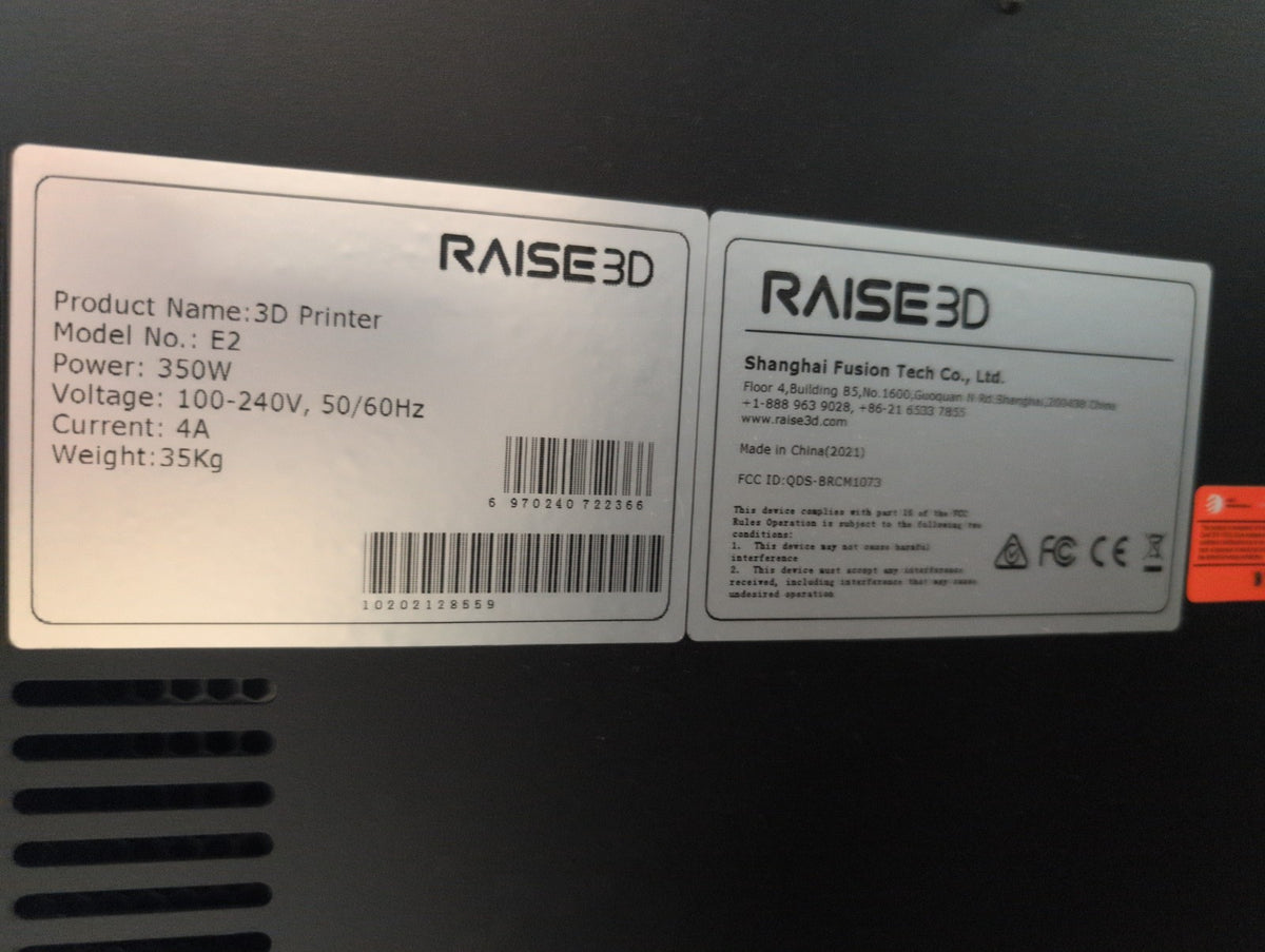 🎸 Raise3D E2  Professional  IDEX 3D Printer  (AS IS , FILAMENT LOAD ISSUE)