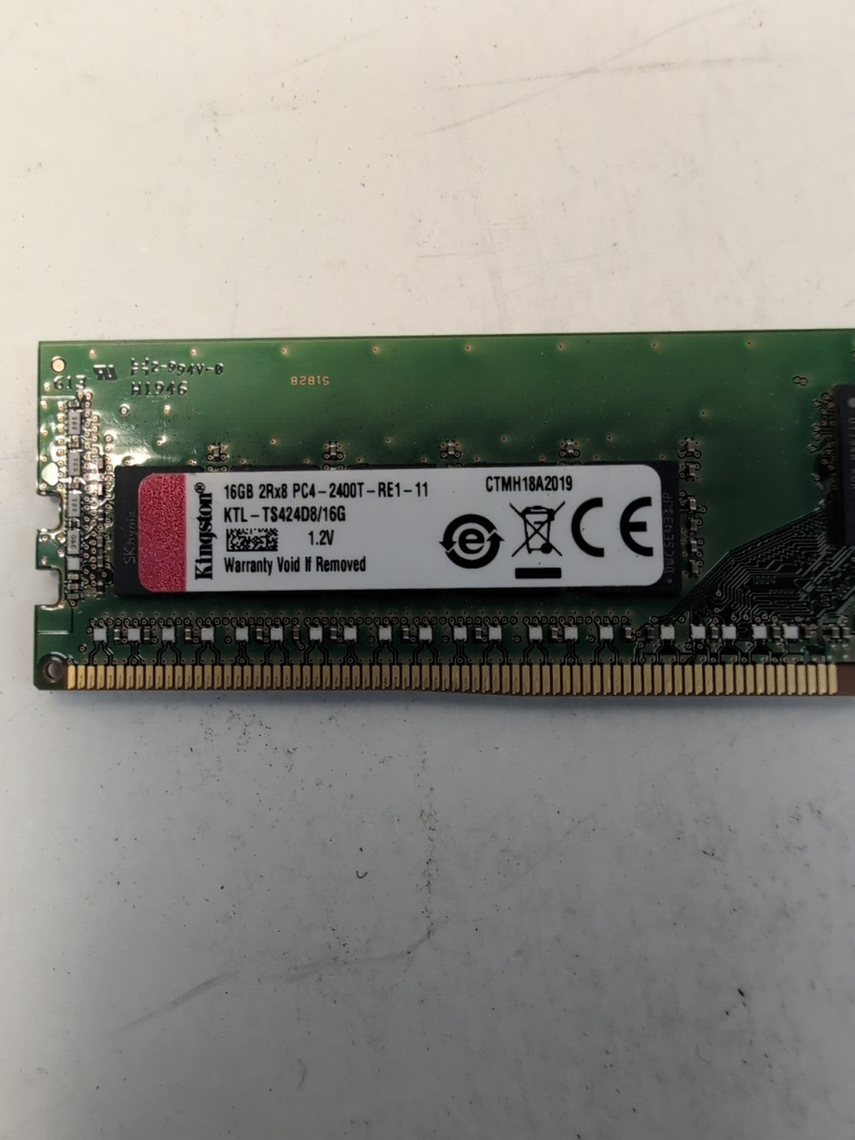 ​Kingston 16GB 2Rx8 PC4-2400T DDR4 ECC Registered Server Memory KTL-TS424D8/16G-
