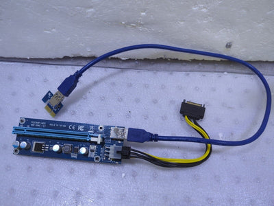 - 12x PCE164P-N03 VER 006C PCI-E 1X To 16X Powered USB 3.0 Raiser Card W/Cable