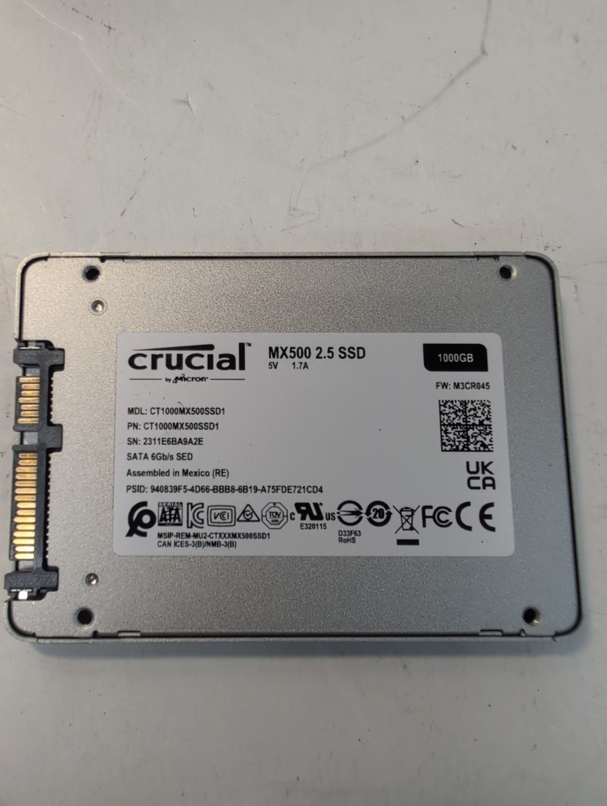 🔥 Crucial MX500 1TB 2.5" SATA 6Gb/s SED SSD CT1000MX500SSD1 - Tested, Great -