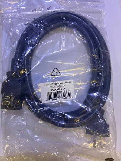 🔥 PWC-131-06 NEMA 5-20P to IEC C19 Power Cable 6ft 12AWG 20A 125V Black
