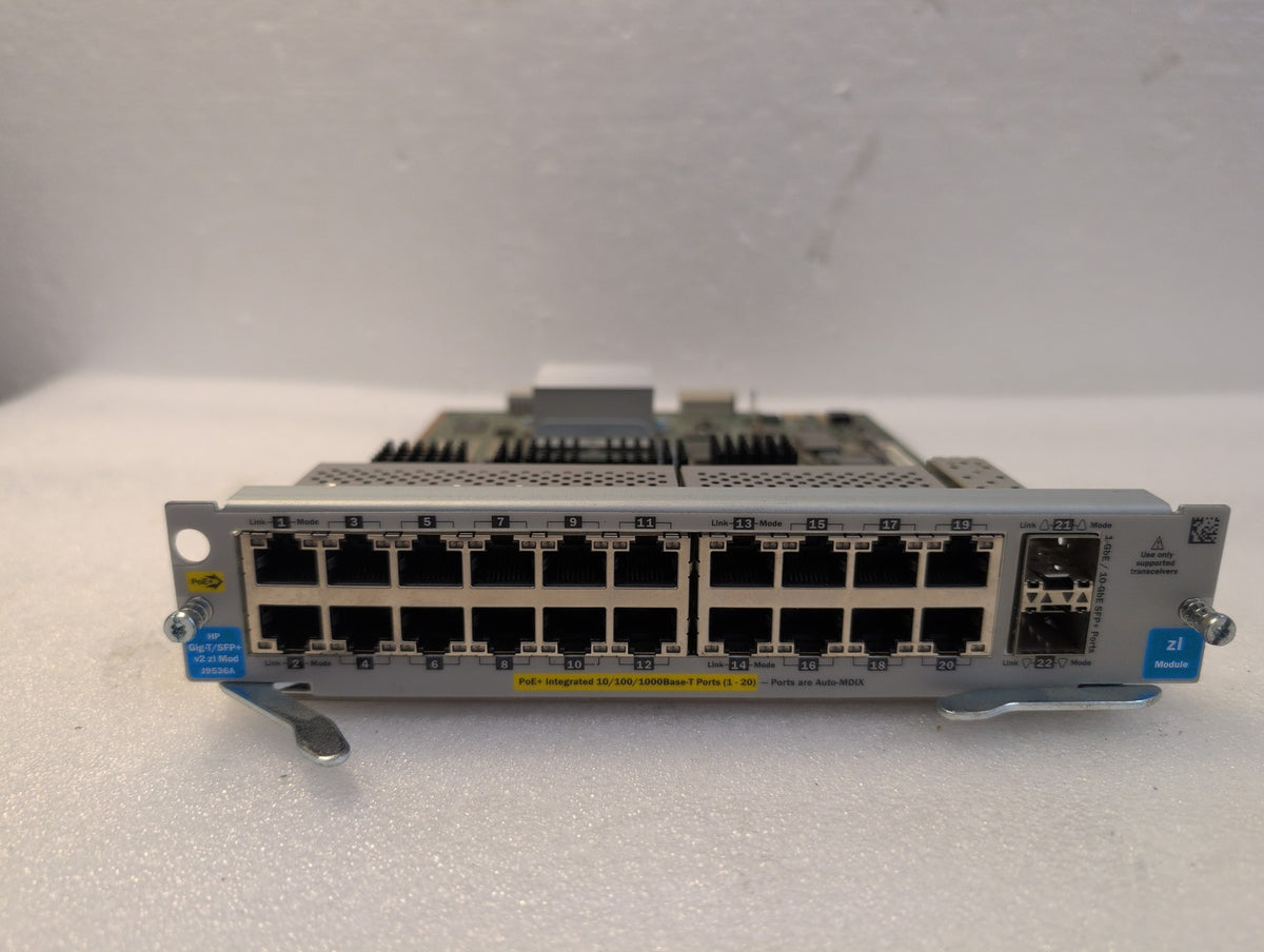 🎸 HP ProCurve Gig-T/SFP+ v2 zl Module J9536A 20-Port PoE+ Switch Line Card