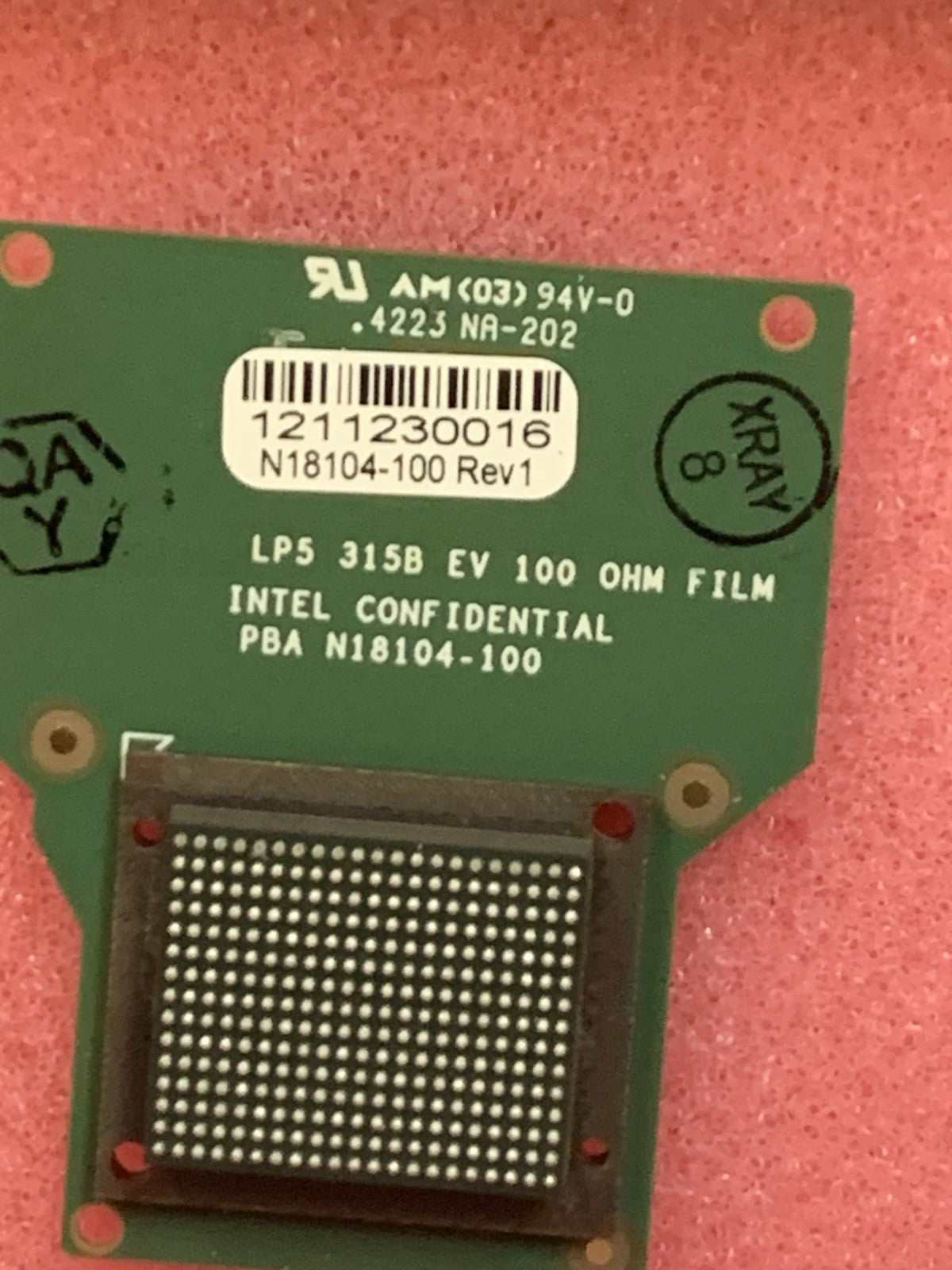 🔥 Intel Engineering Test Board PBA N18104-100 BGA Array LP5 315B