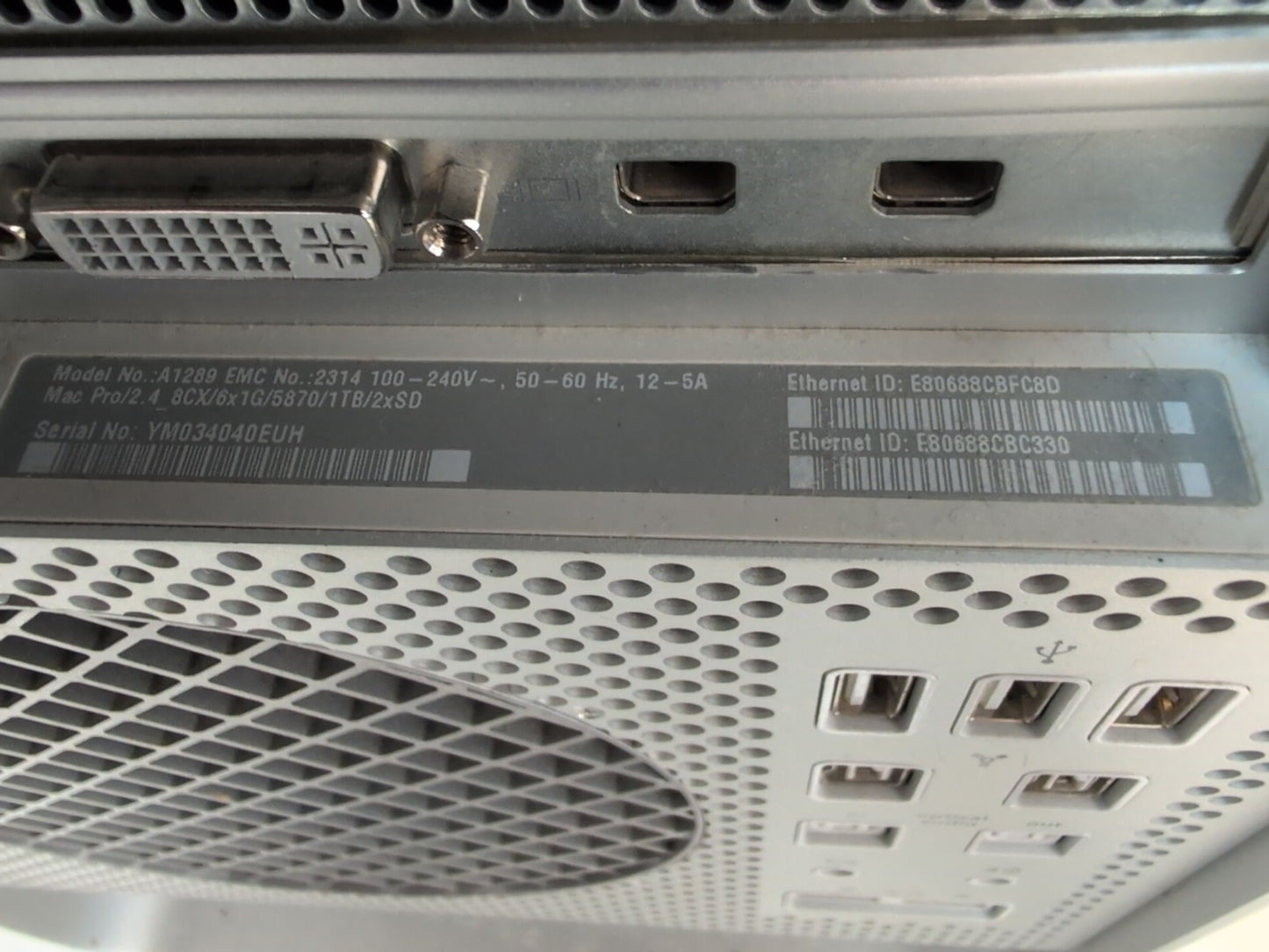 🔥 Mac Pro A1289 Mid 2010 Tower 2X2.4GHz Xeon/ 8GB DDR3/1TB HDD/10. 13 (Read) -