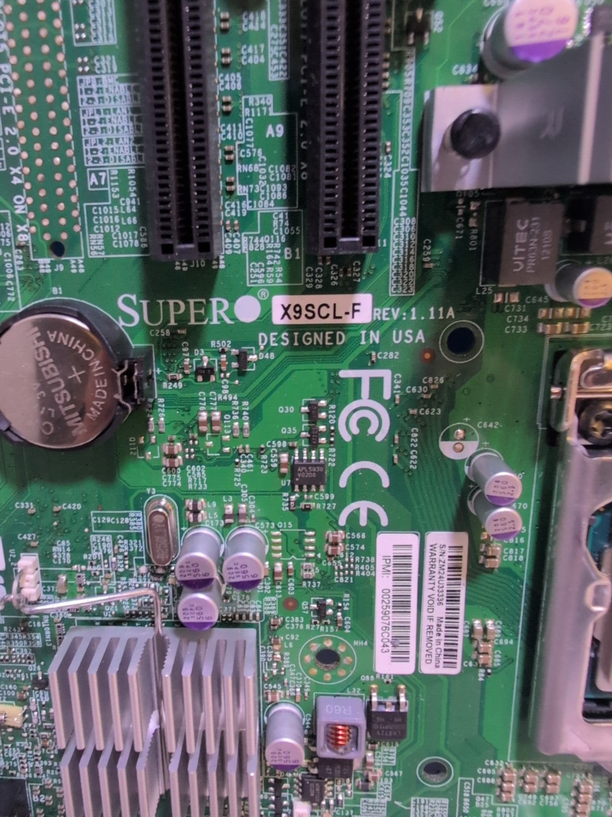 SuperMicro X9SCL-F Micro ATX Server Motherboard + E3-1240 CPU + I/O Shield -