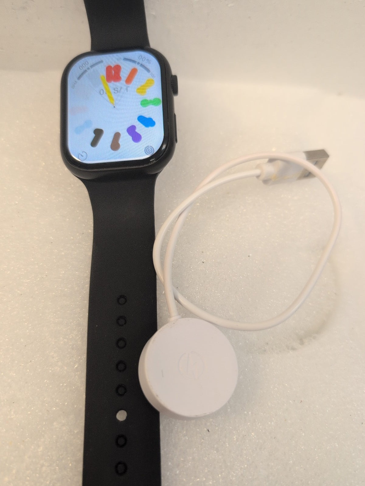 🎸Apple Watch S9 Series 9 GPS+LTE 9-49mm Aluminum Black Band Tested 